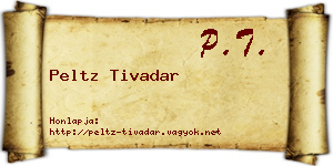 Peltz Tivadar névjegykártya