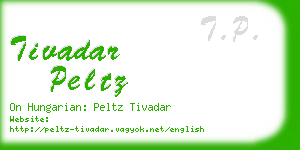 tivadar peltz business card